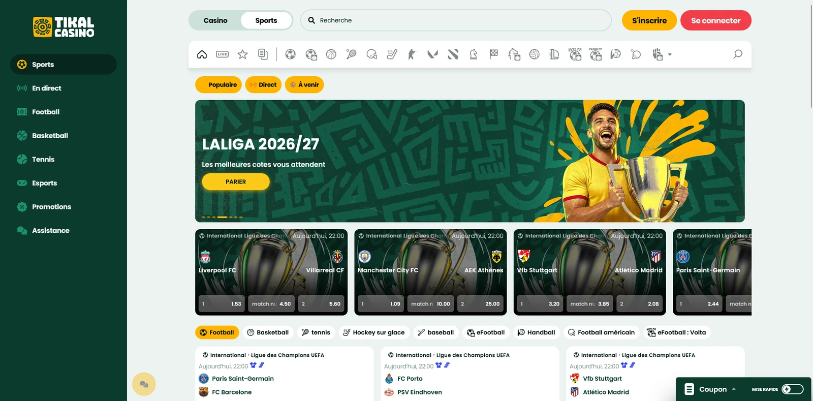 Sports — Tikal Casino
